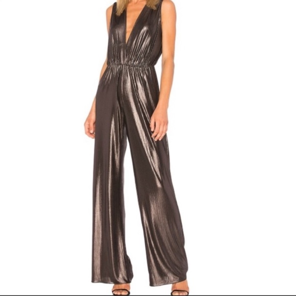 Amanda Uprichard Metallic Jumpsuit - Picture 1 of 11